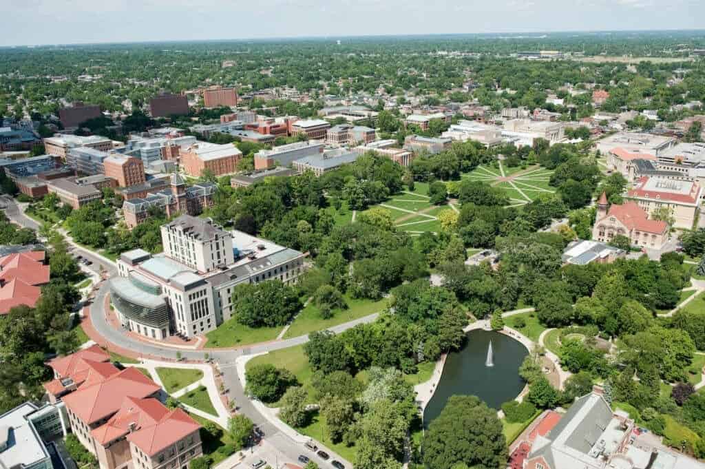 Aerial View of Ohio State Campus (and beyond)